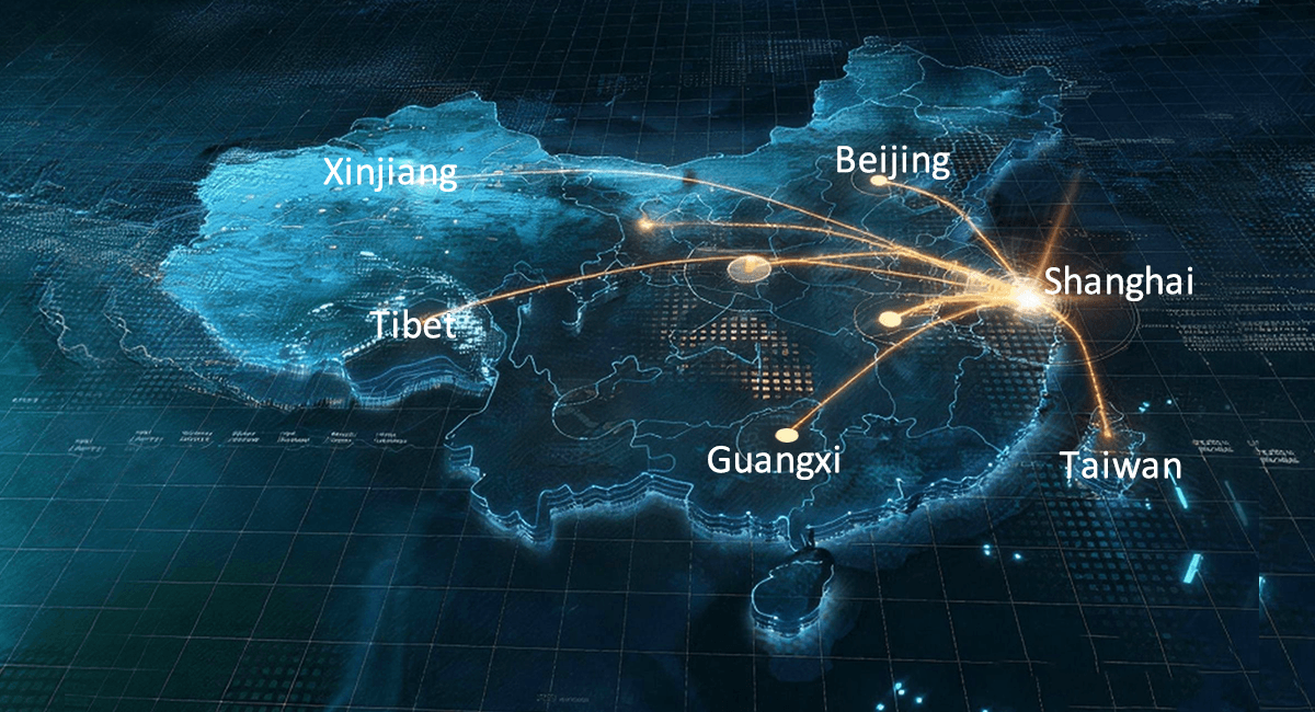 China nationwide IT service coverage map